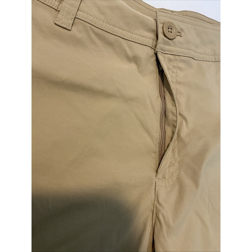 2 Eddie Bauer Womens Cargo Hiking Golf Shorts Sz 14 Gray Khaki - Picture 7 of 16